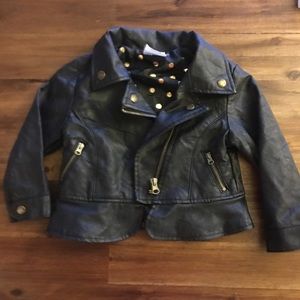 Oshkosh Genuine Kids Black (fake) leather jacket